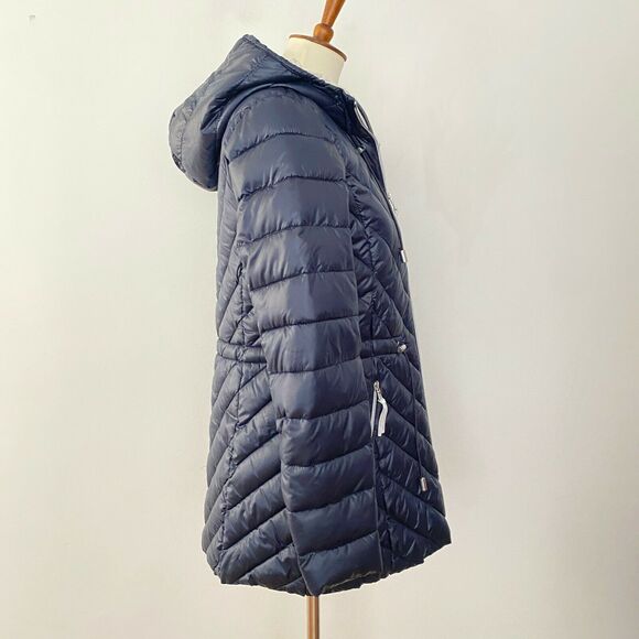 French Connection Womens Packable Puffer Anorak Jacket Zip Up Blue XS - Picture 4 of 6